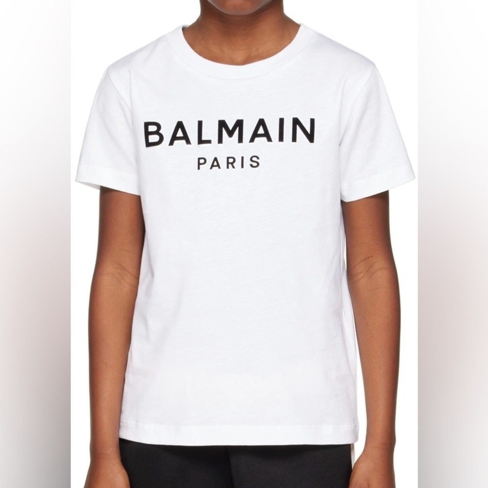Balmain women/ Kids White T-Shirt size 13